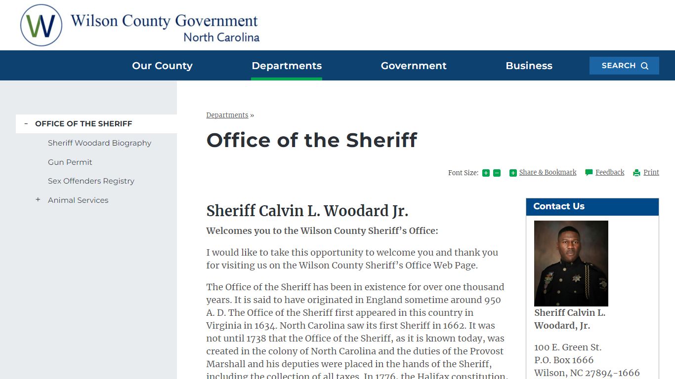 Office of the Sheriff | Wilson County